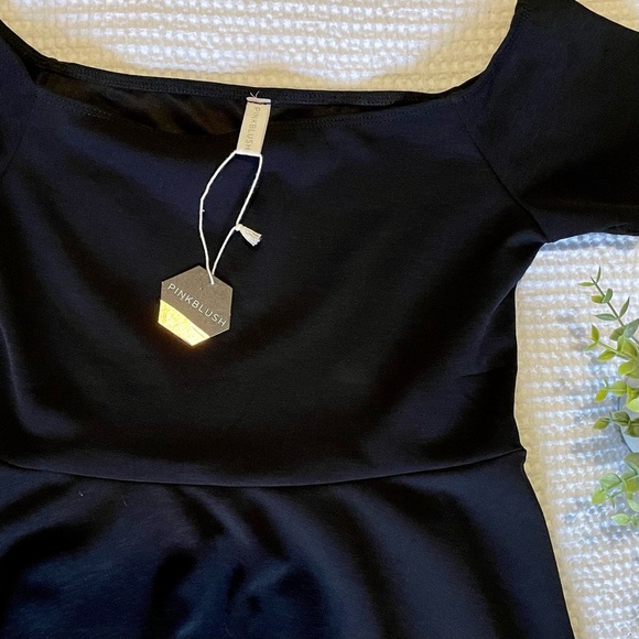 Pink Blush black high-low dress - Picture 2 of 4